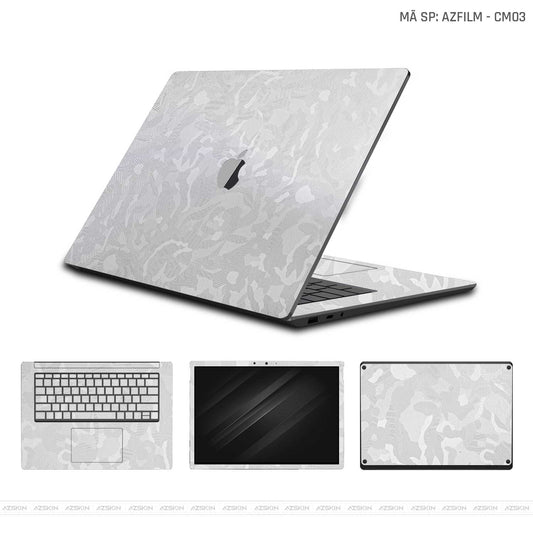 Dán Skin Macbook Vân Camo Trắng | AZFILM-CM03