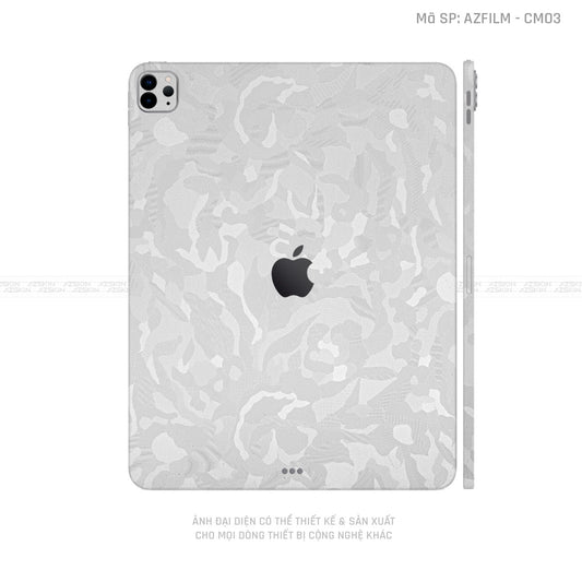 Dán Skin IPad Air Series Vân Camo Trắng | CM03