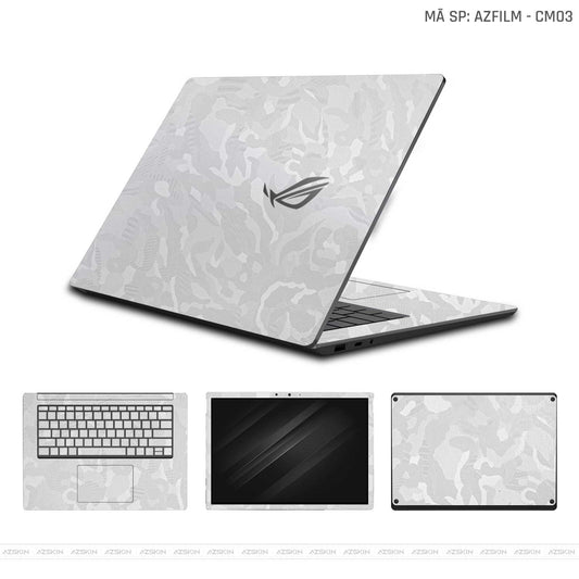 Dán Skin Laptop Asus Vân Camo Trắng | CM03