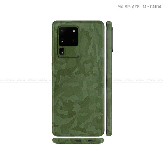 Dán Skin Galaxy S20 Series Màu Camo Xanh | CM04