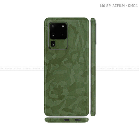 Dán Skin Galaxy S20 Series Màu Camo Xanh | CM04