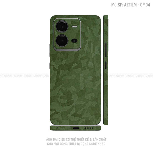 Dán Skin Vivo V Series Vân Camo Xanh | CM04