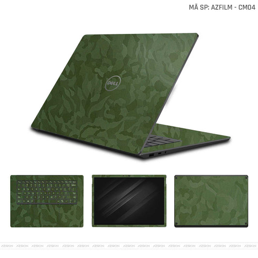 Skin Laptop Dell Vân Camo Xanh | AZFILM - CM04
