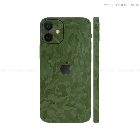 Dán Skin IPhone 12 Series Vân Camo Xanh | CM04