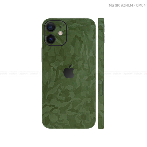 Dán Skin IPhone 12 Series Vân Camo Xanh | CM04