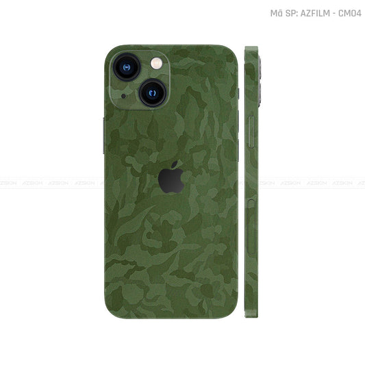 Dán Skin IPhone 14 Series Vân Camo Xanh | CM04