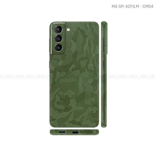 Dán Skin Galaxy S21 Series Vân Camo Xanh | CM03