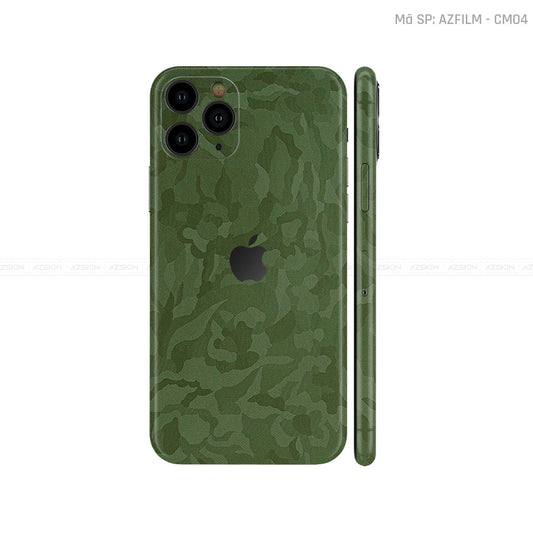Dán Skin IPhone 11 Series Vân Camo Xanh | CM04