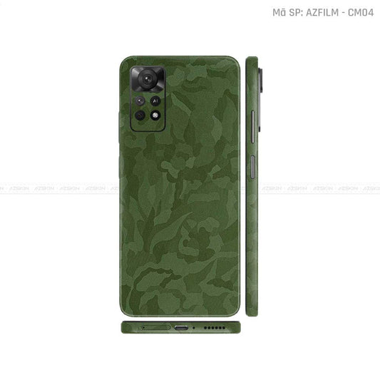 Dán Skin Xiaomi Redmi Note 11 Series Màu Xanh Camo | CM02
