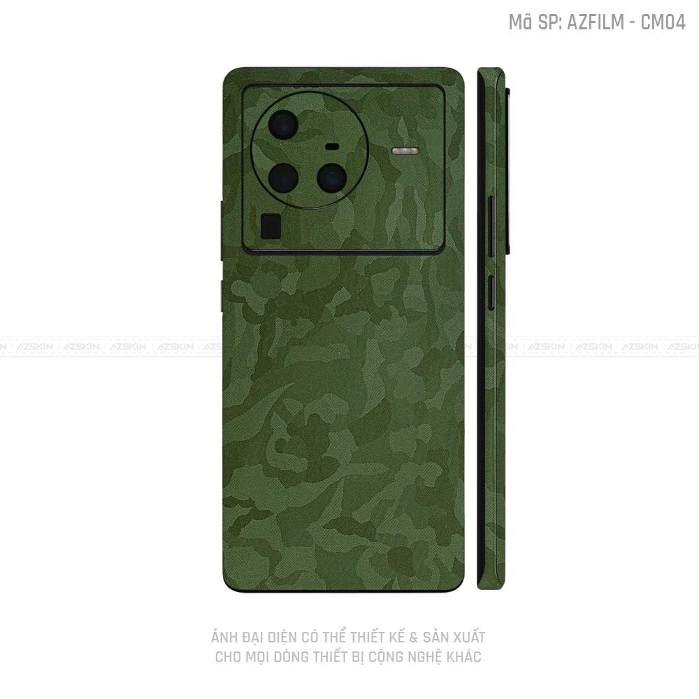Dán Skin Vivo X Series Vân Camo Xanh | CM04