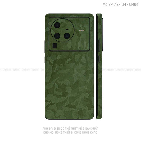 Dán Skin Vivo X Series Vân Camo Xanh | CM04