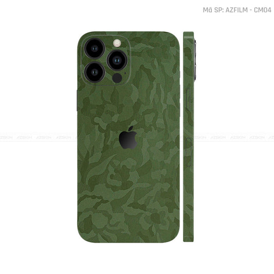 Dán Skin IPhone 14 Series Vân Camo Xanh | CM04