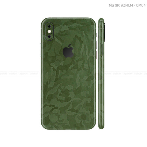 Dán Skin IPhone X Series Vân Camo Xanh | CM04