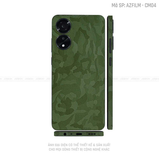 Miếng Dán Skin Điện Thoại OPPO A Series Màu Camo Xanh | CM04