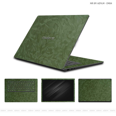 Dán Skin Laptop Gigabyte Vinyl Series Màu Camo Xanh | CM04