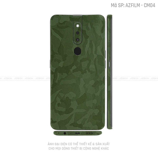 Miếng Dán Skin Điện Thoại OPPO F Series Vân Camo Xanh | CM04