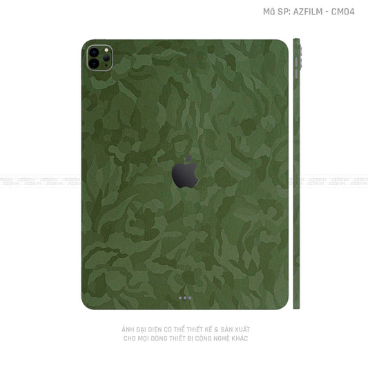 Dán Skin IPad Air Series Vân Camo Xanh | CM04