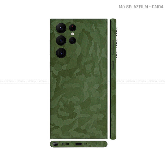 Dán Skin Galaxy S22 Series Vân Camo Xanh | CM01