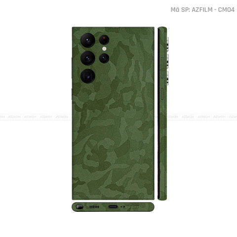 Dán Skin Galaxy S22 Series Vân Camo Xanh | CM01