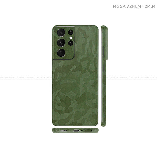 Dán Skin Galaxy S21 Series Vân Camo Xanh | CM03