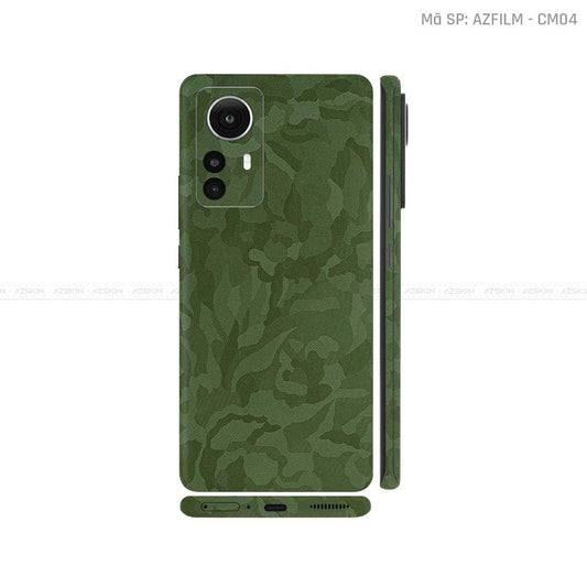 Dán Skin Xiaomi 12 Series Màu Camo Xanh | CM03