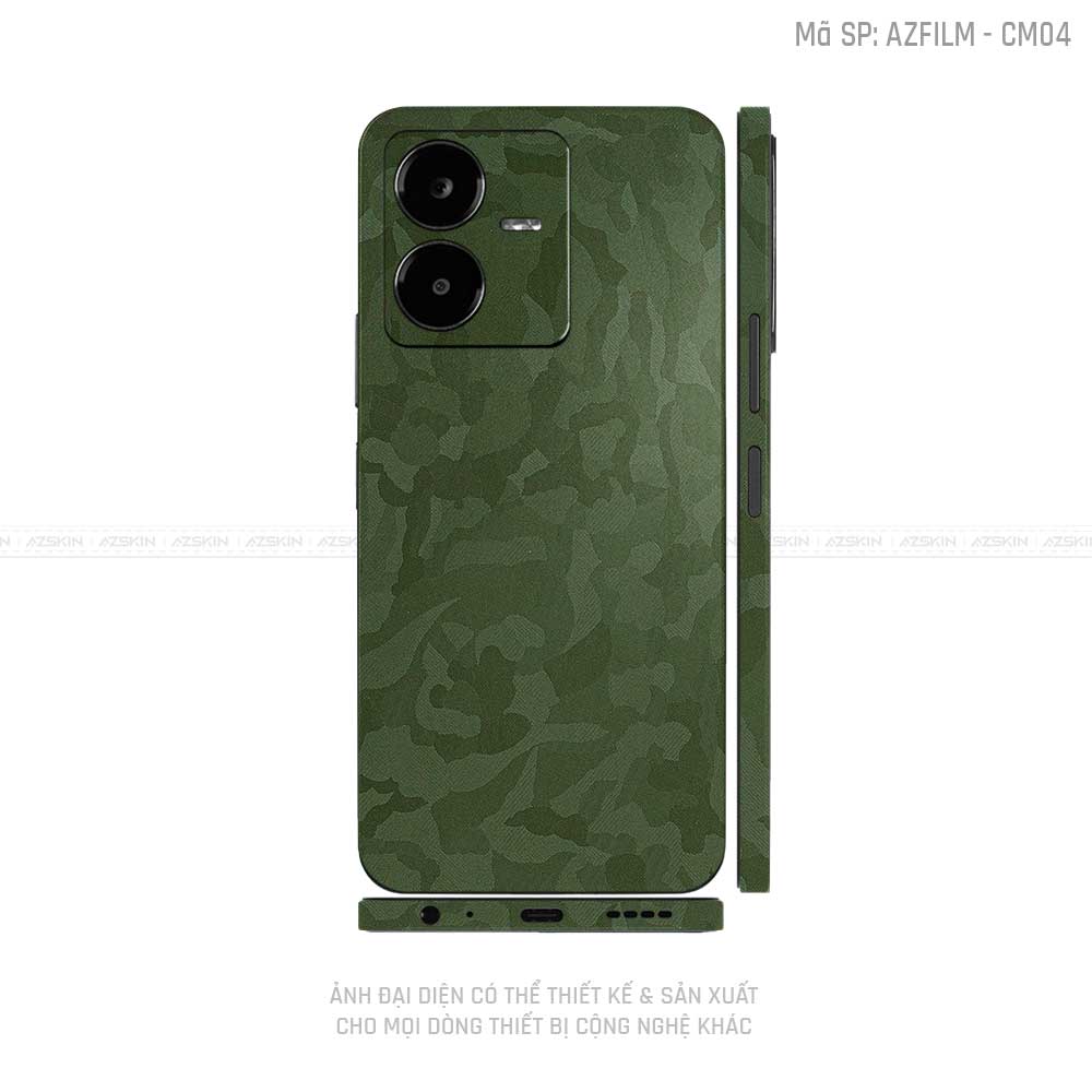 Dán Skin Vivo Y Series Vân Camo Xanh | CM04