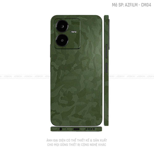 Dán Skin Vivo Y Series Vân Camo Xanh | CM04