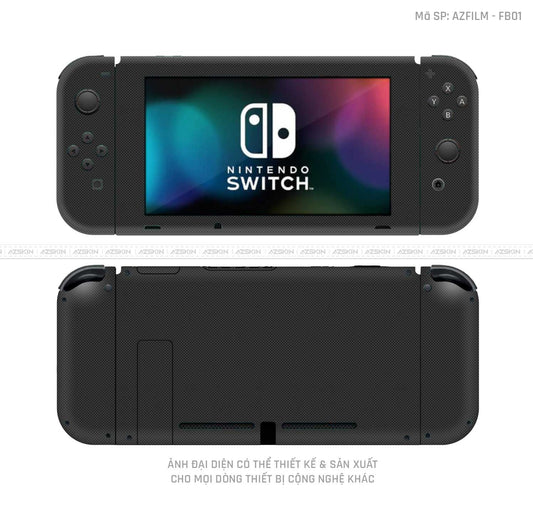 Dán Skin Máy Chơi Game Nintendo Switch Vân Fabic Black | FB01