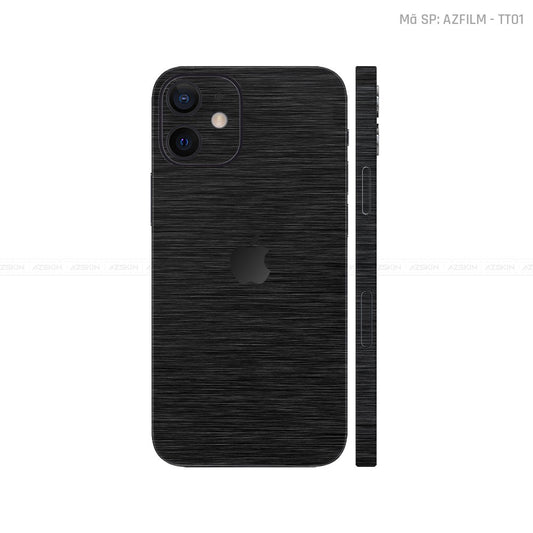 Dán Skin IPhone 12 Series Vân Xước Titan Đen | TT01