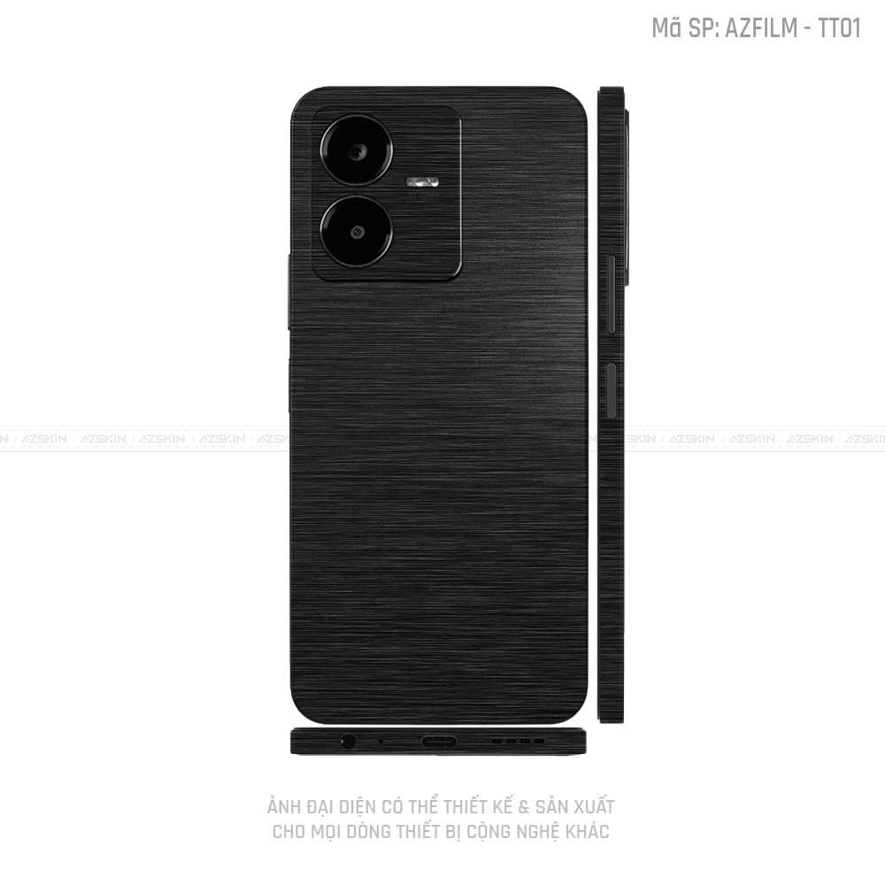 Dán Skin Vivo Y Series Vân Titan Xước Đen | TT01