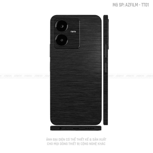 Dán Skin Vivo Y Series Vân Titan Xước Đen | TT01