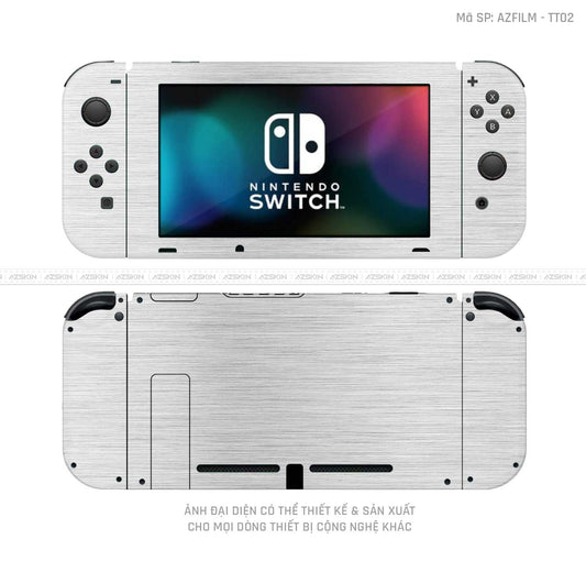 Dán Skin Máy Chơi Game Nintendo Switch Vân Titan Bạc | TT02