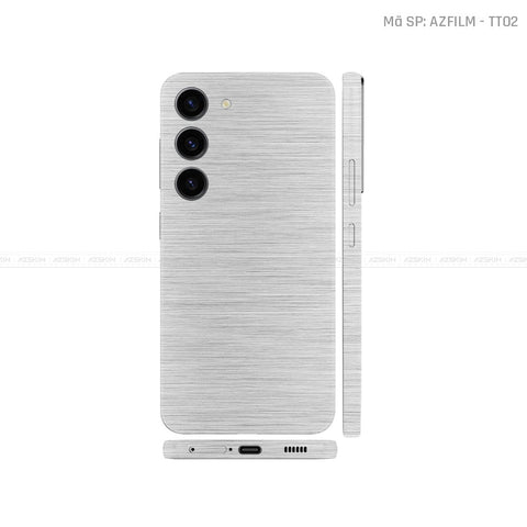 Dán Skin Galaxy S23 Series Vân Xước Titan Bạc | TT02