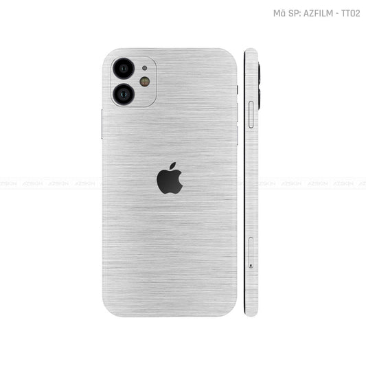 Dán Skin IPhone 11 Series Vân Xước Titan Bạc | TT02