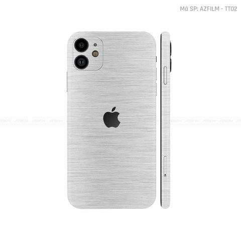 Dán Skin IPhone 11 Series Vân Xước Titan Bạc | TT02