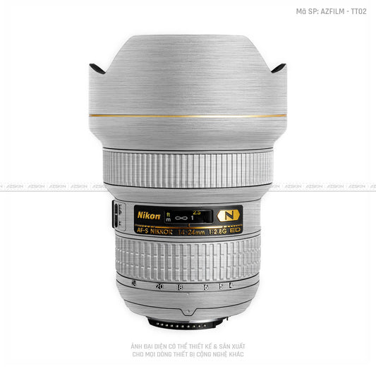 Dán Skin Ống Kính Nikon Vân Titan Xước Bạc | AZFILM-TT02