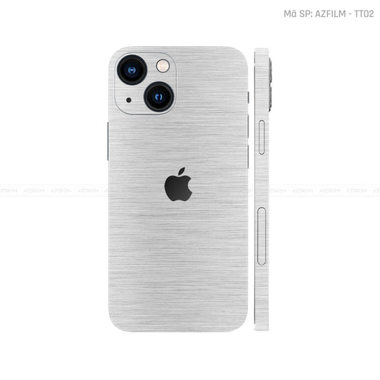 Dán Skin IPhone 14 Series Vân Xước Titan Bạc | TT02