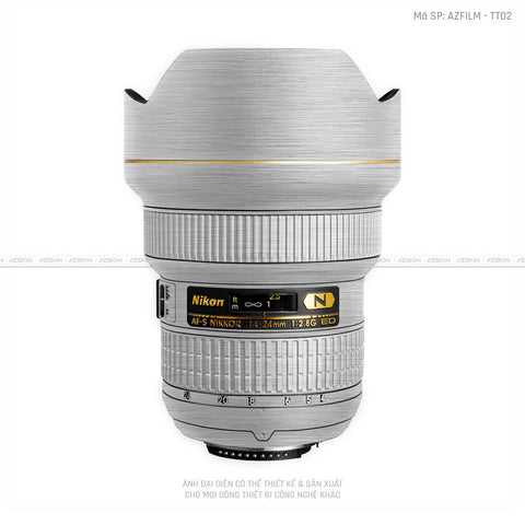Dán Skin Ống Kính Nikon Vân Titan Xước Bạc | AZFILM-TT02
