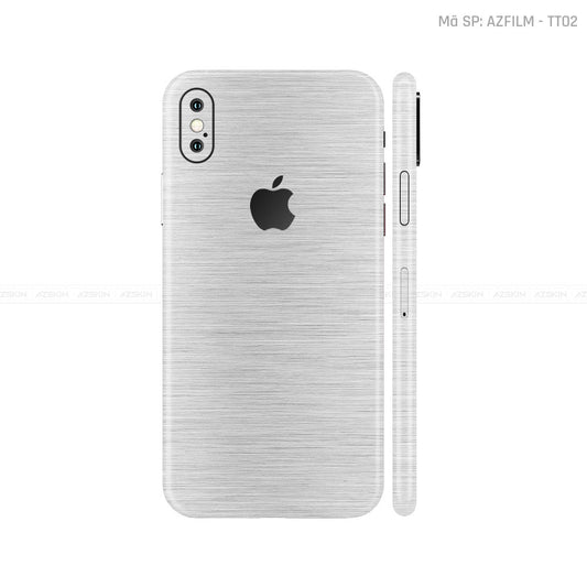 Dán Skin IPhone X Series Vân Xước Titan Bạc | TT01