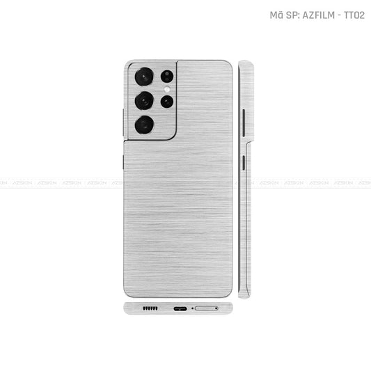 Dán Skin Galaxy S21 Series Vân Titan Bạc | TT02
