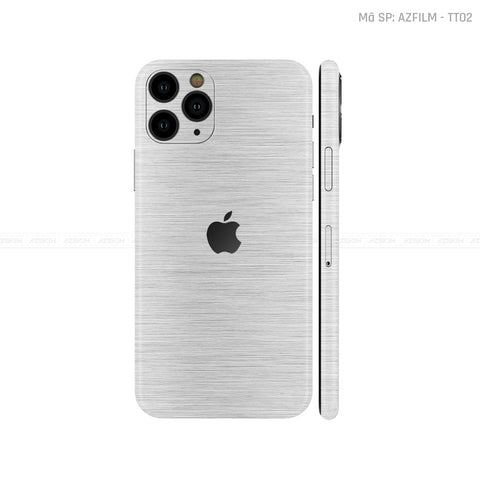 Dán Skin IPhone 11 Series Vân Xước Titan Bạc | TT02