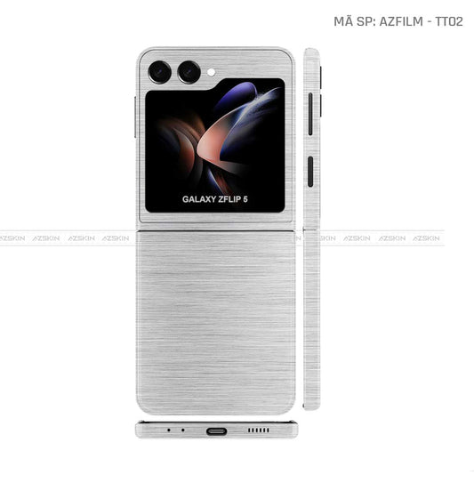 Dán Skin Galaxy Z Flip 6 Vân Titan Xước  Bạc | TT02