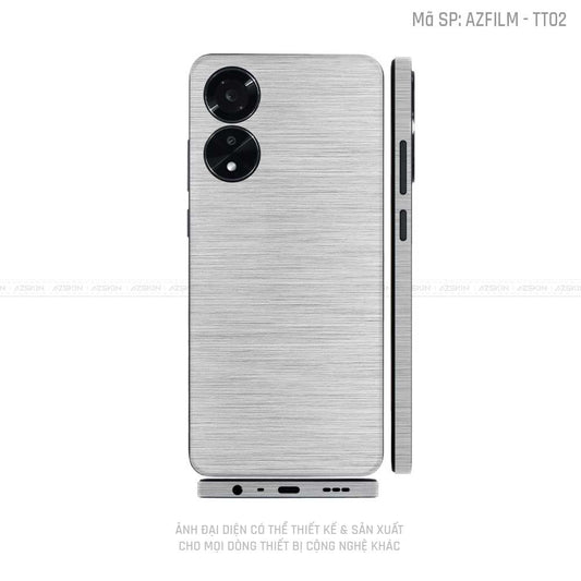 Miếng Dán Skin Điện Thoại OPPO A Series Màu Bạc Xước | TT02