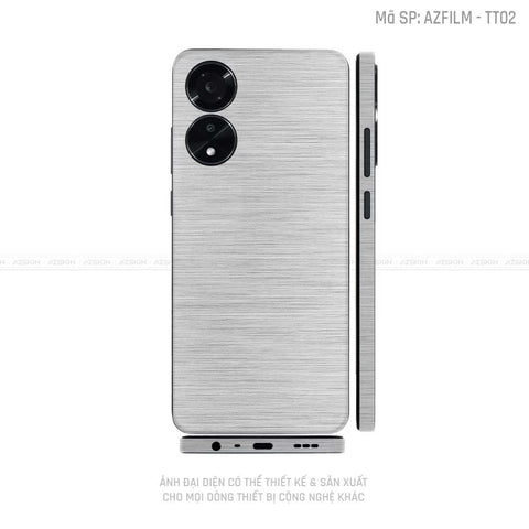 Miếng Dán Skin Điện Thoại OPPO A Series Màu Bạc Xước | TT02
