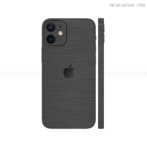 Dán Skin IPhone 12 Series Vân Xước Titan Xám | TT03