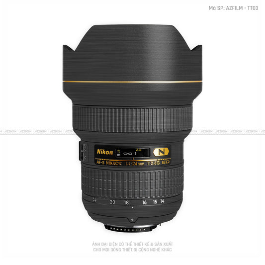 Dán Skin Ống Kính Nikon Vân Titan Xước Xám | AZFILM-TT03