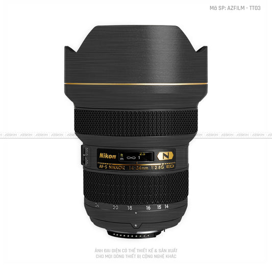 Dán Skin Ống Kính Nikon Vân Titan Xước Xám | AZFILM-TT03