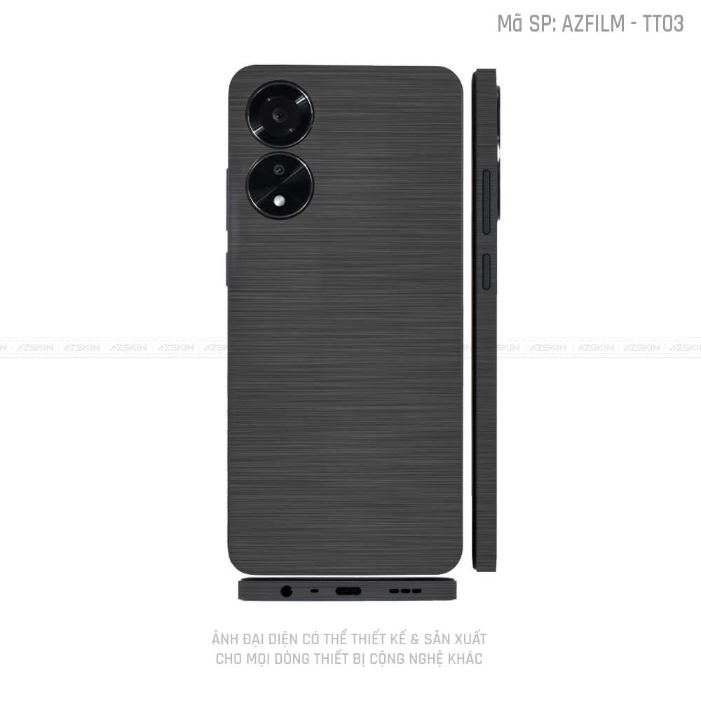 Miếng Dán Skin Điện Thoại OPPO A Series Màu Xám Xước | TT03