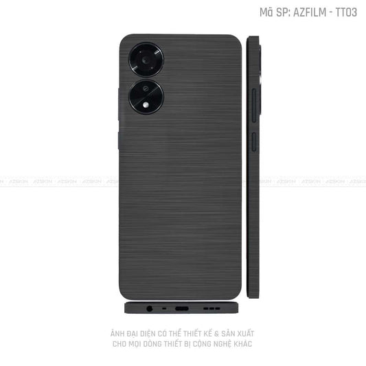 Miếng Dán Skin Điện Thoại OPPO A Series Màu Xám Xước | TT03