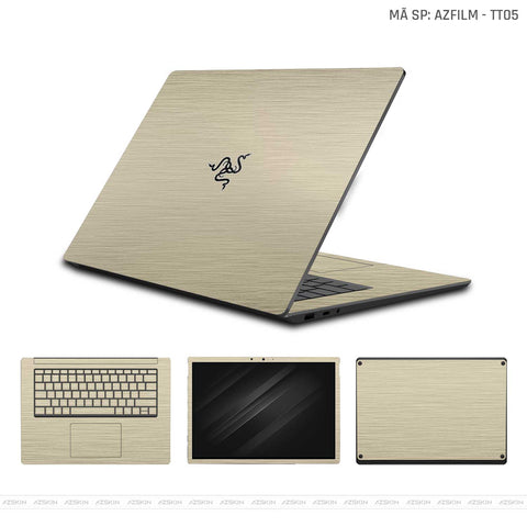 Dán Skin Laptop Razer Vân Titan Xước Vàng | TT05